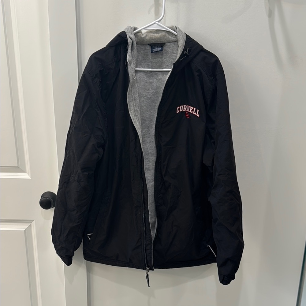 Black Cornell Men's Rain Jacket